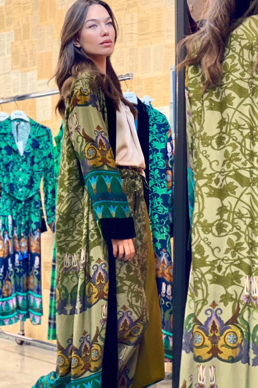 Kimono Fantasia bordo velluto