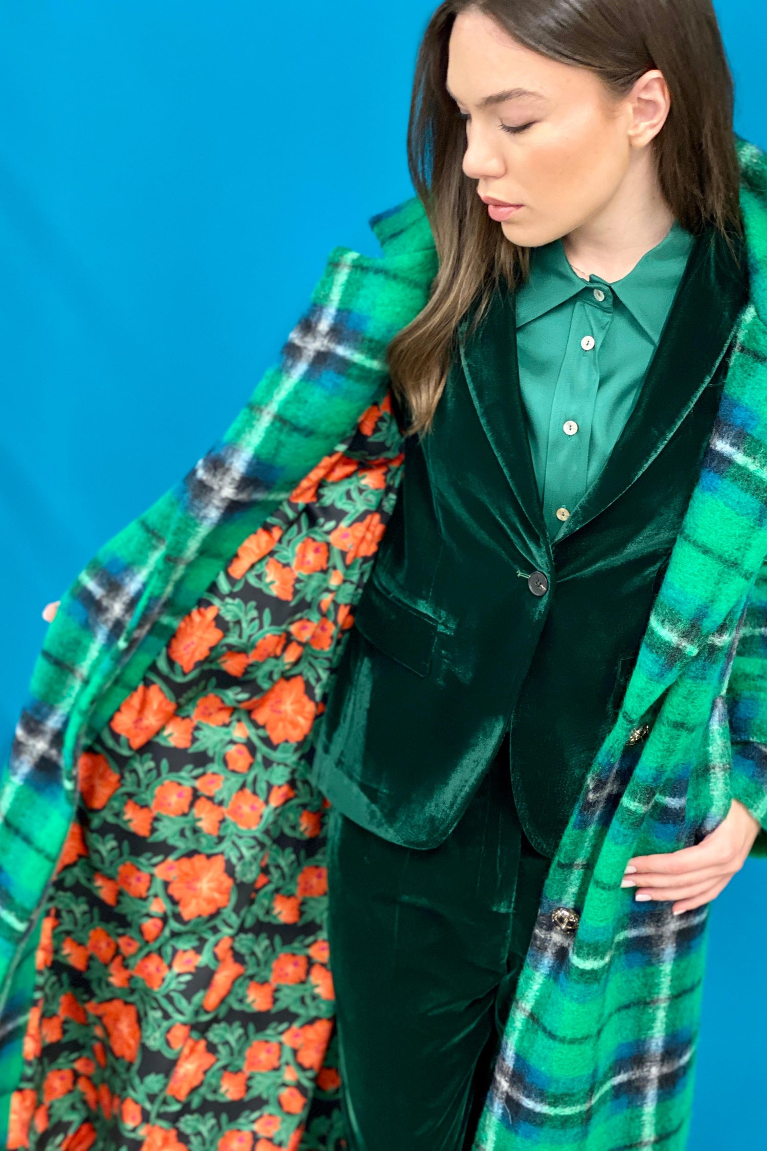 Cappotto Tartan Green