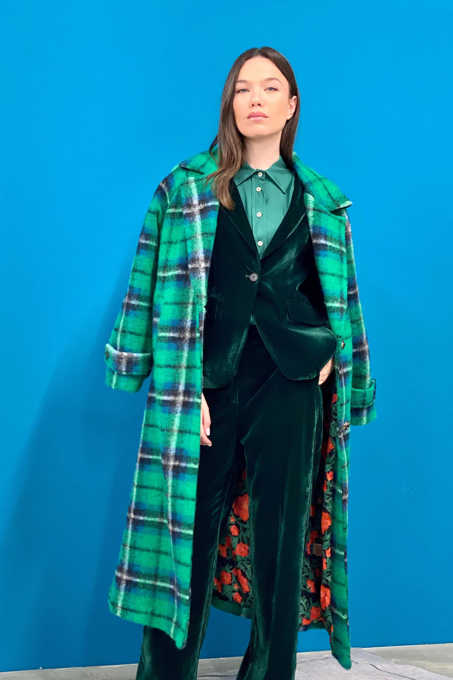 Cappotto Tartan Green