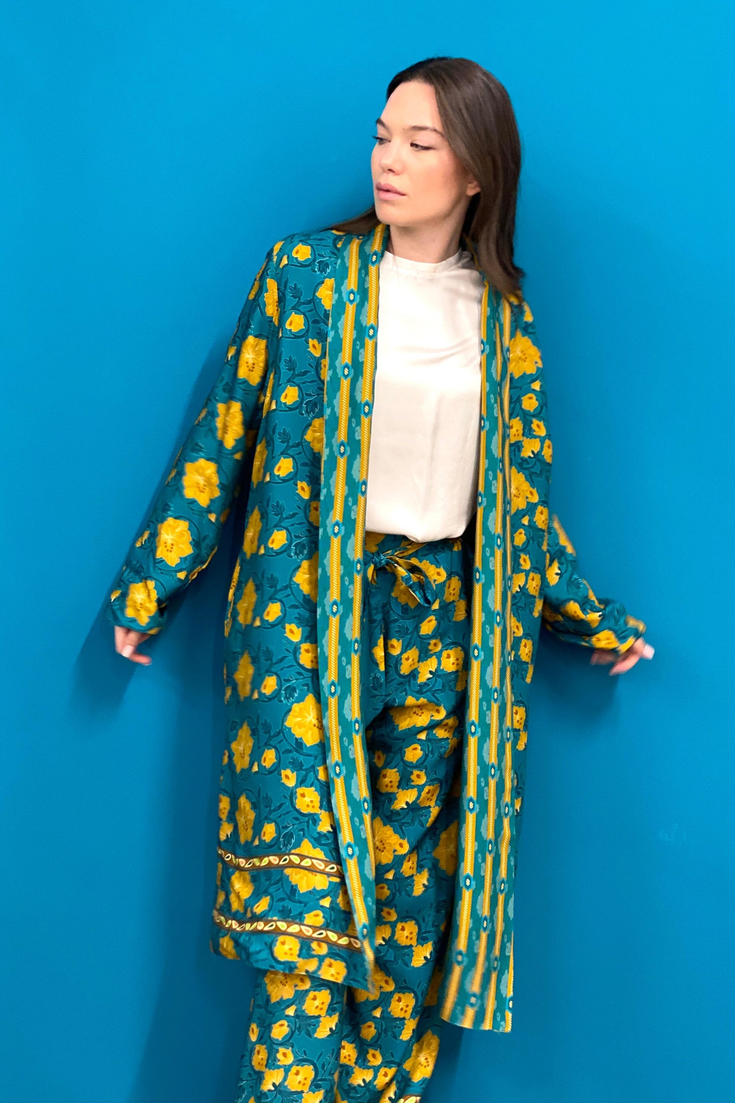 Kimono double face fiori