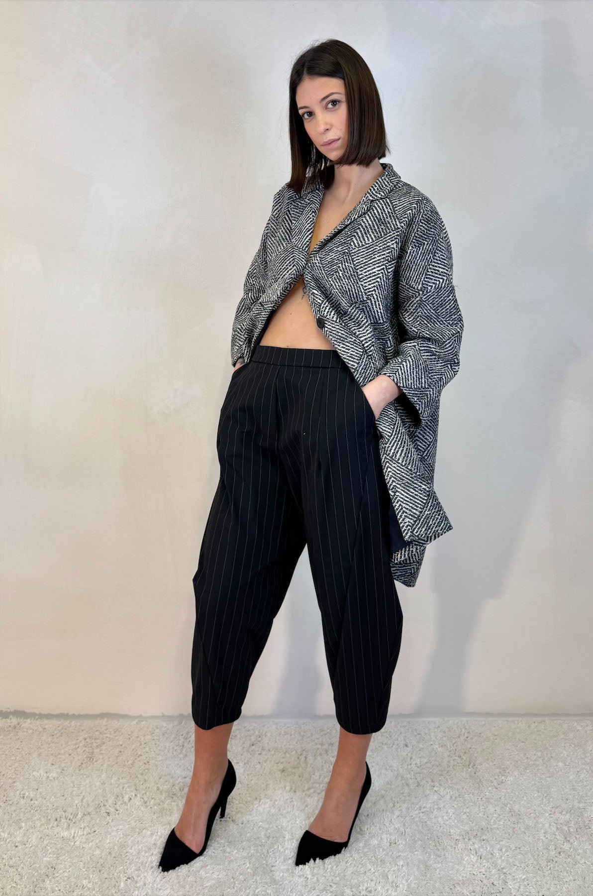 Pantalone Gaucho Gessato