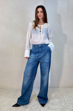 Jeans wide leg leggero