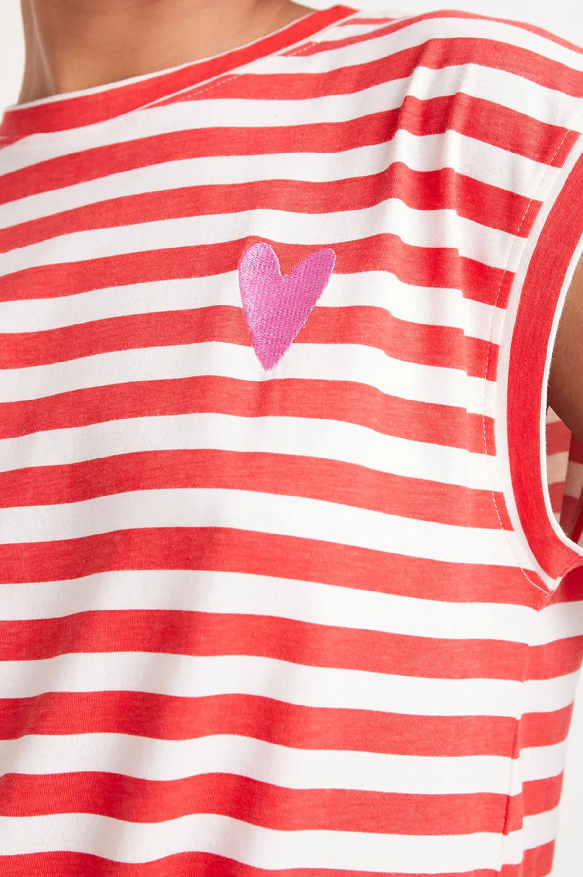 T-shirt Righe Rosse