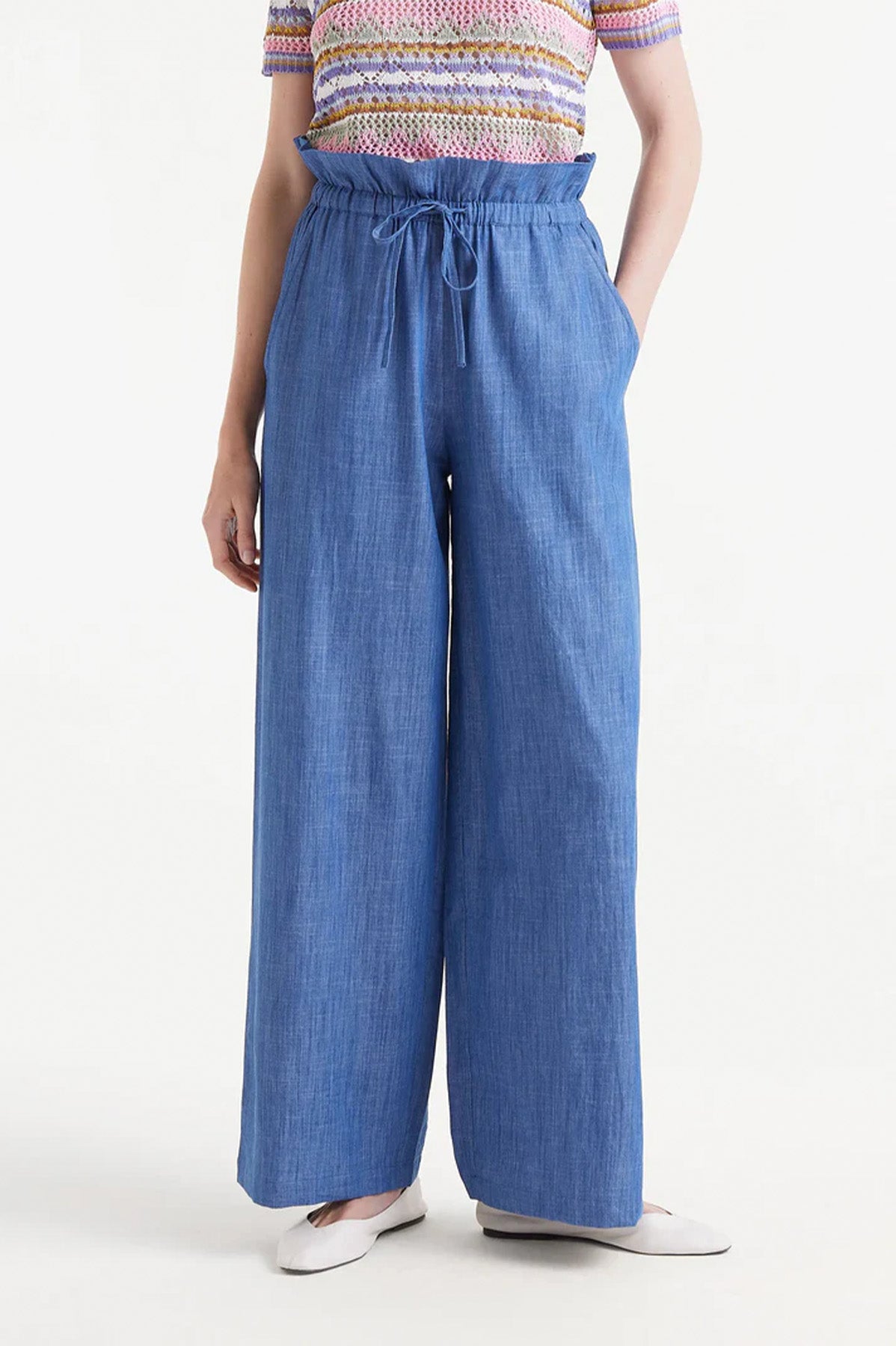 Pantalone Paperbag Denim