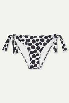 Slip bikini con lacci e stampa terrazzo