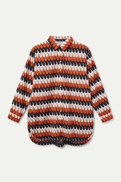 Camicia oversize con stampa Levante