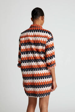 Camicia oversize con stampa Levante