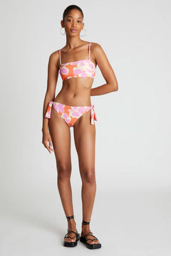 Reggiseno bikini dritto stampato Rubra Orange