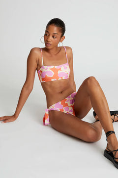 Reggiseno bikini dritto stampato Rubra Orange