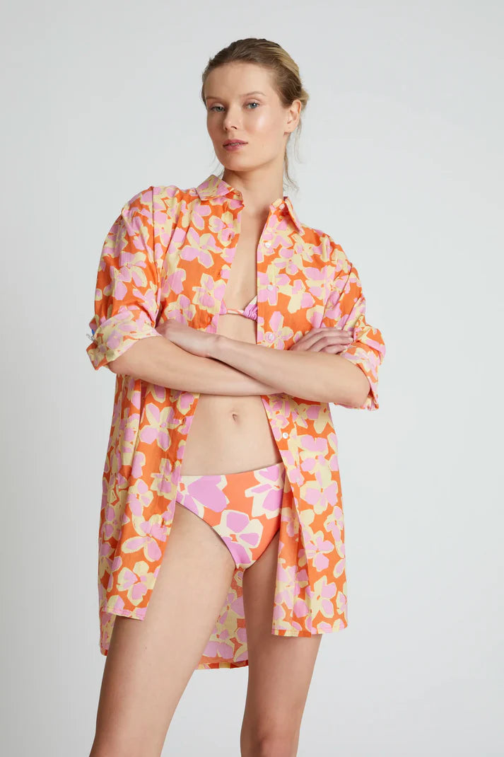 Camicia oversize stampata Rubra Orange