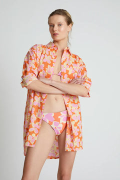 Camicia oversize stampata Rubra Orange