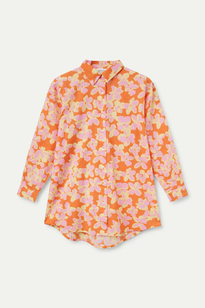 Camicia oversize stampata Rubra Orange