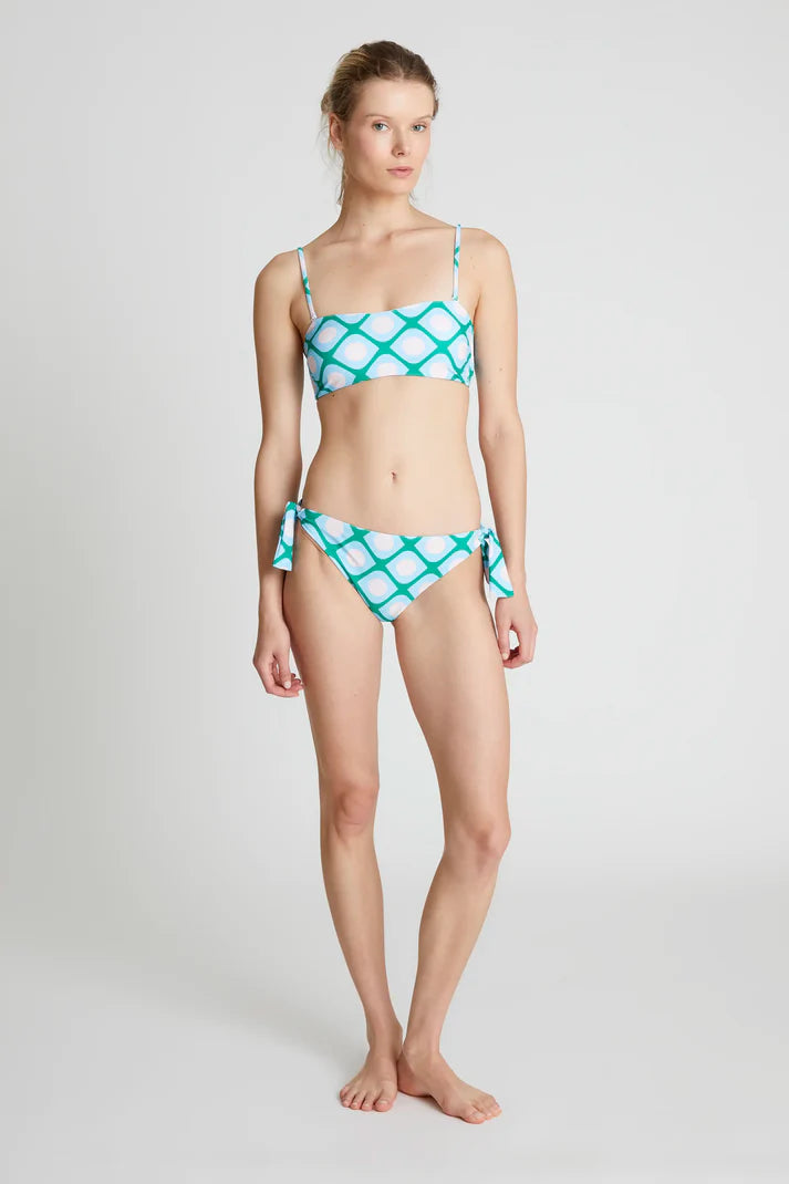 Slip bikini con lacci stampati Poniente