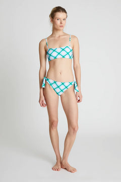 Slip bikini con lacci stampati Poniente