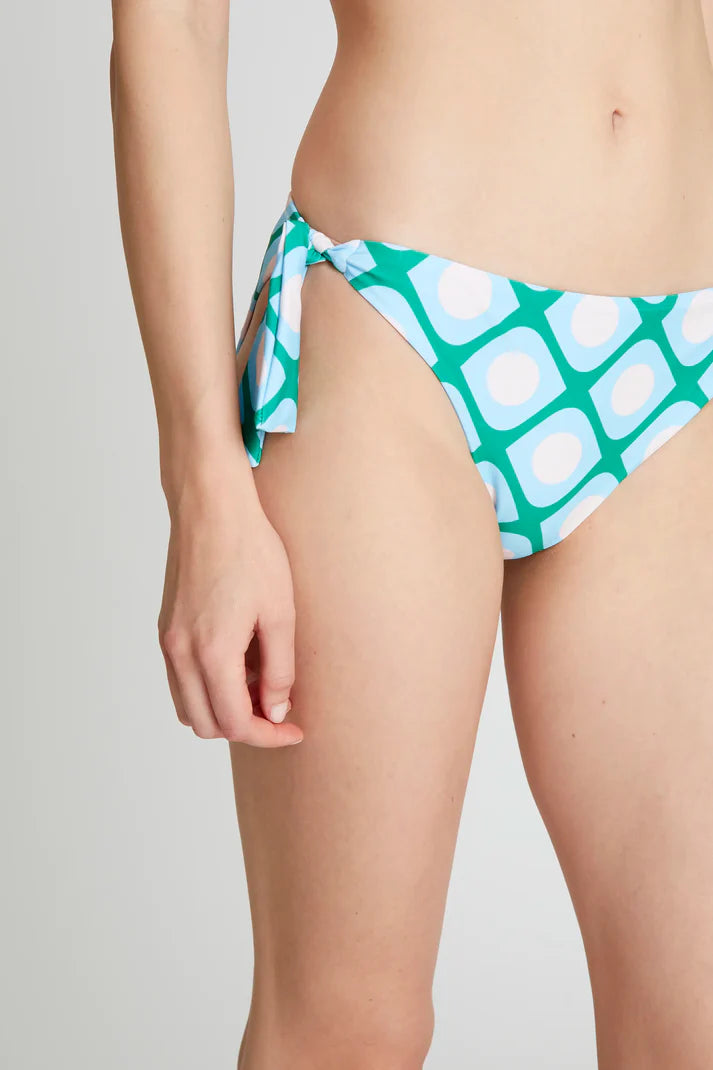 Slip bikini con lacci stampati Poniente