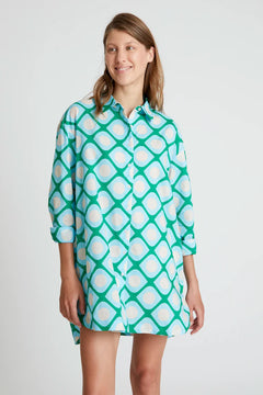 Camicia oversize con stampa Poniente