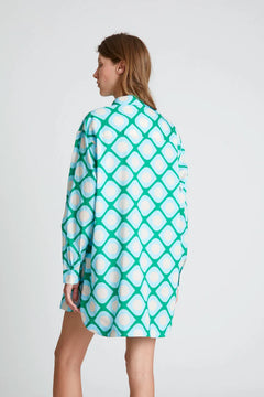 Camicia oversize con stampa Poniente