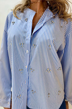 Camicia Righe Strass