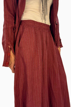 Pantalone Palazzo Gessato Lino
