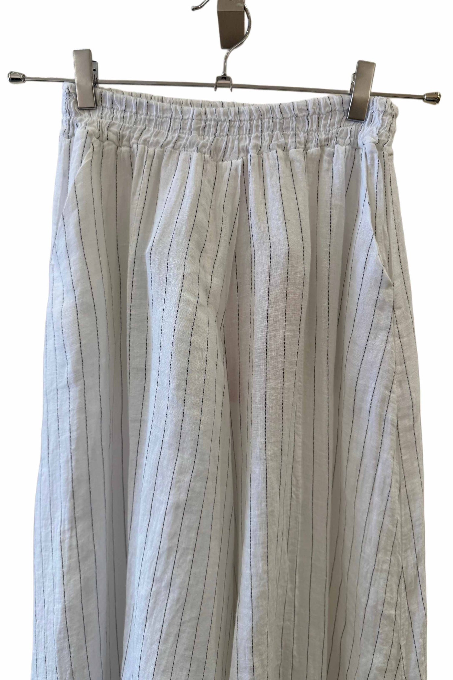 Pantalone Palazzo Gessato Lino