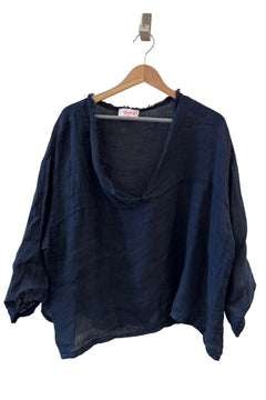 Blusa Lino Sfrangiata