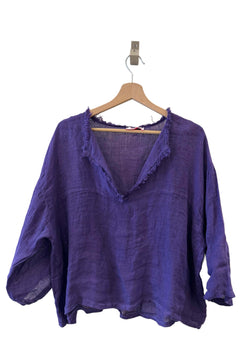 Blusa Lino Sfrangiata