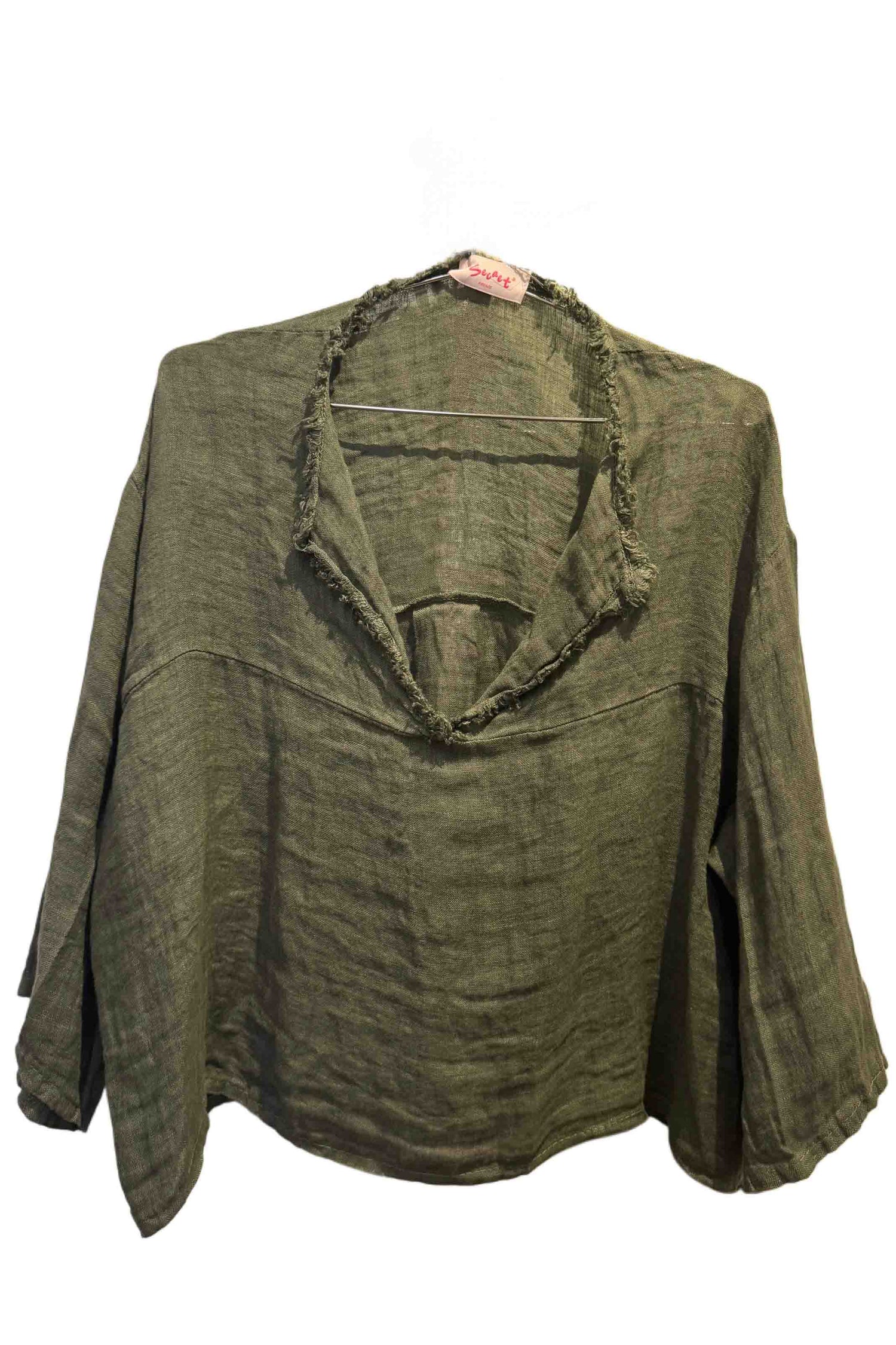 Blusa Lino Sfrangiata