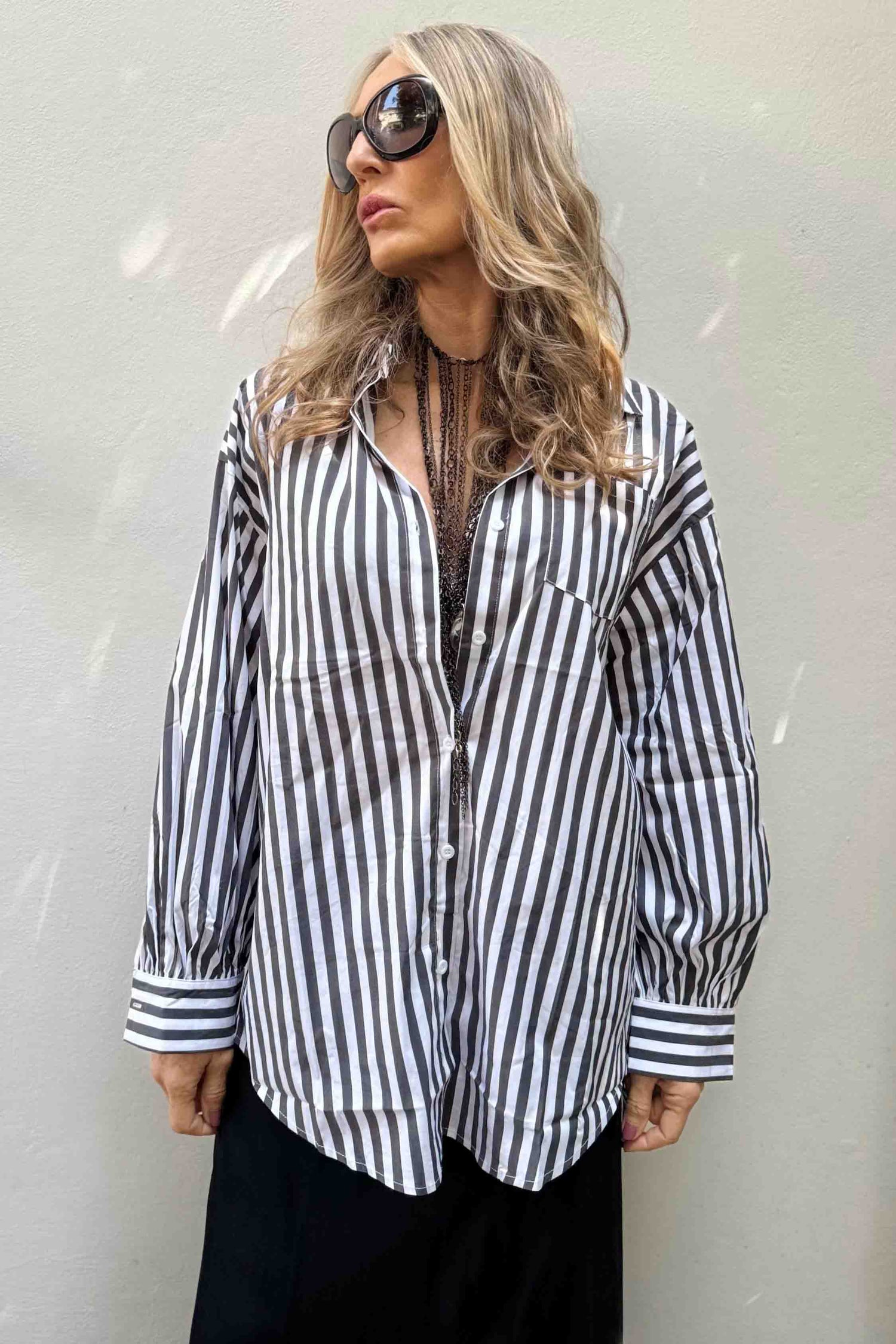 Camicia Uomo Righe Cotone