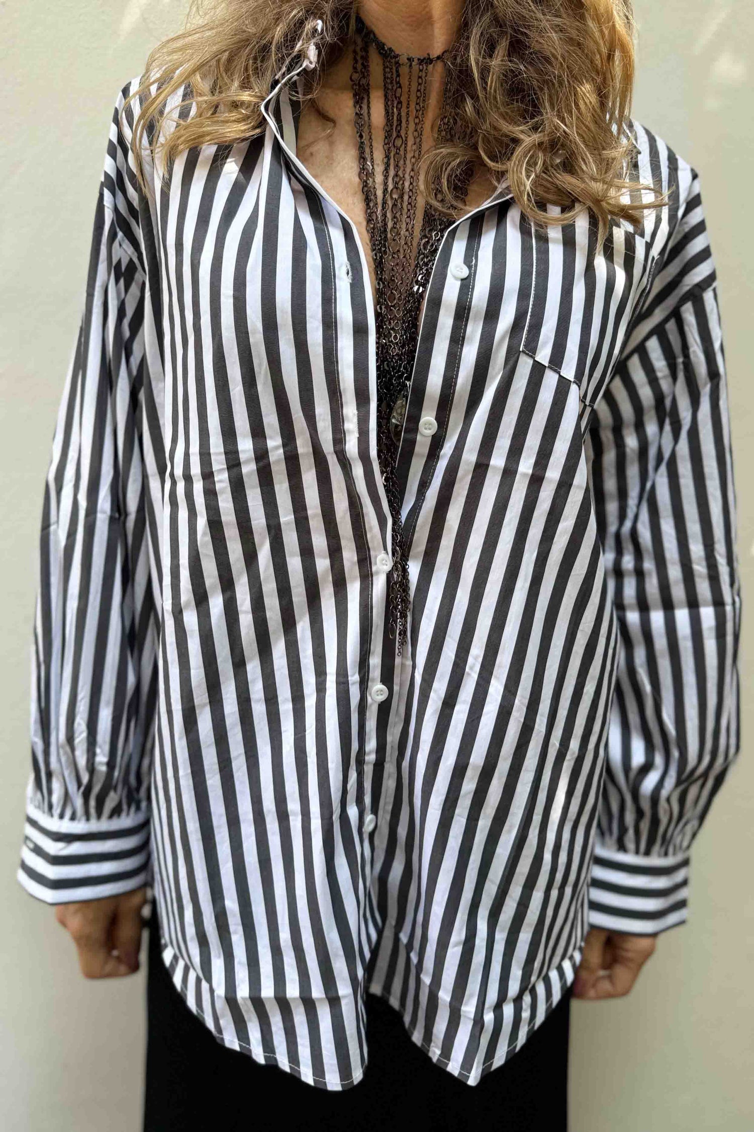 Camicia Uomo Righe Cotone