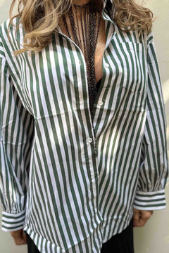 Camicia Uomo Righe Cotone