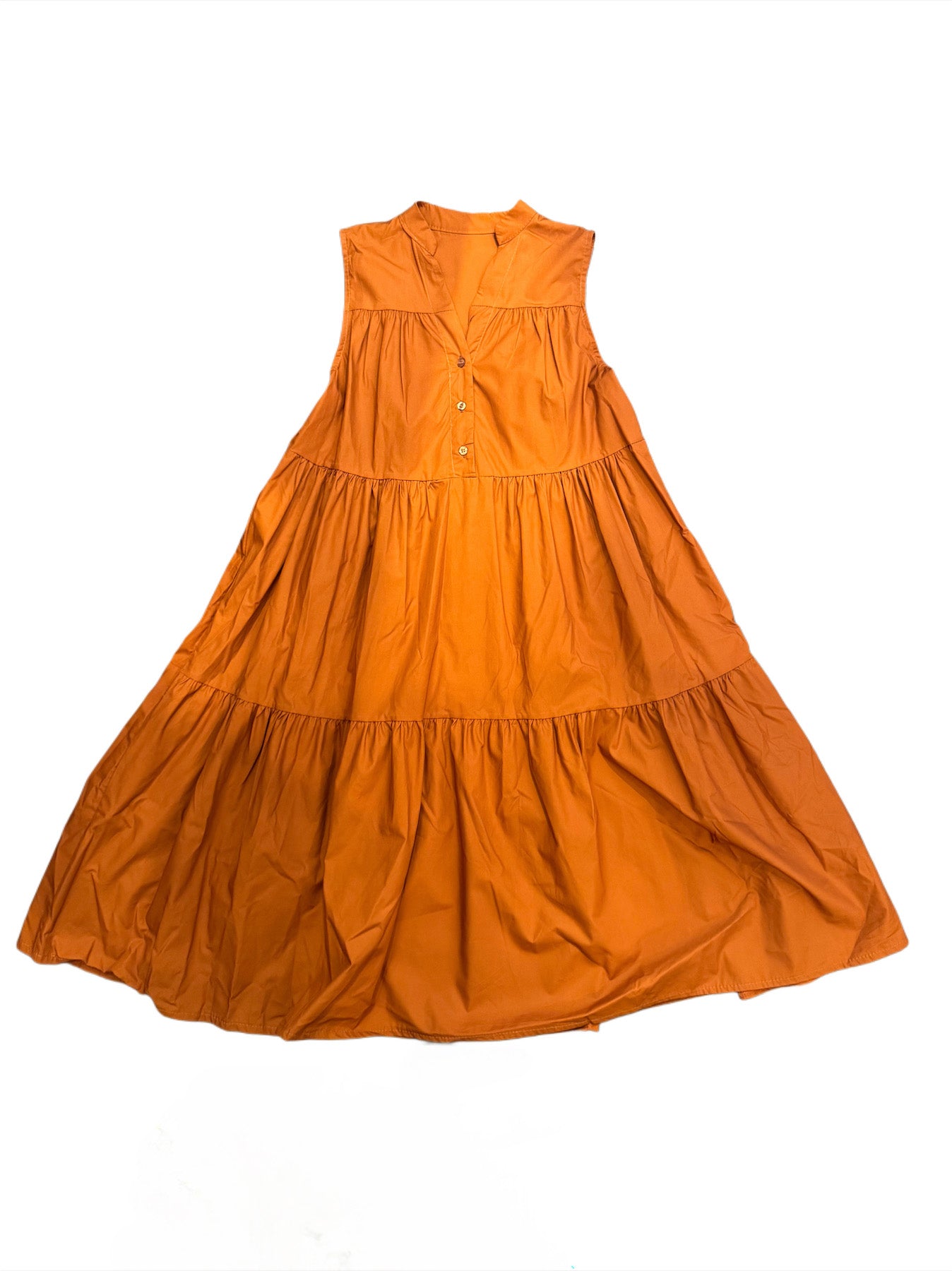 Abito Midi in cotone con balze