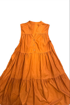 Abito Midi in cotone con balze