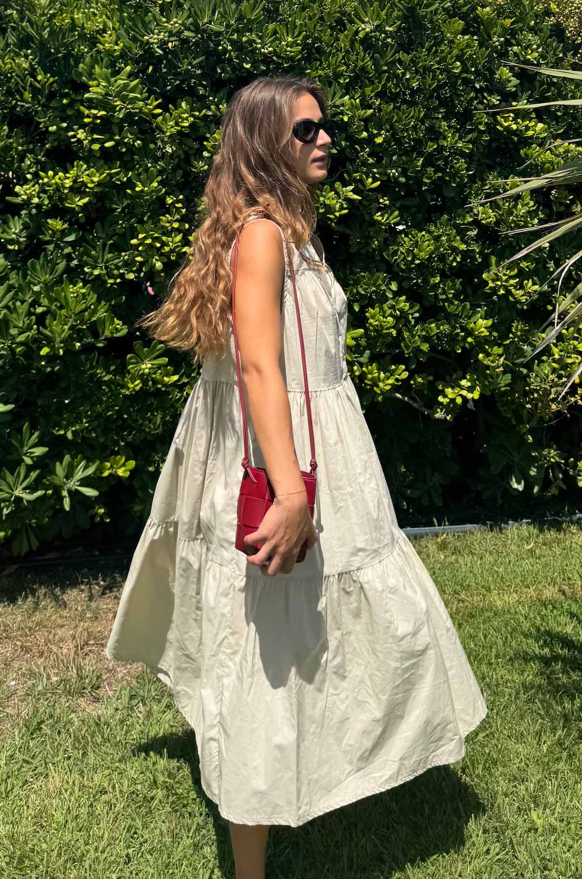 Abito Midi in cotone con balze