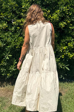 Abito Midi in cotone con balze