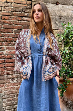 Abito Midi Lino Smanicato