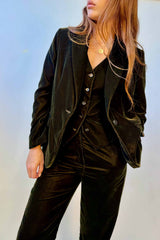 Blazer Velluto Liscio Monopetto