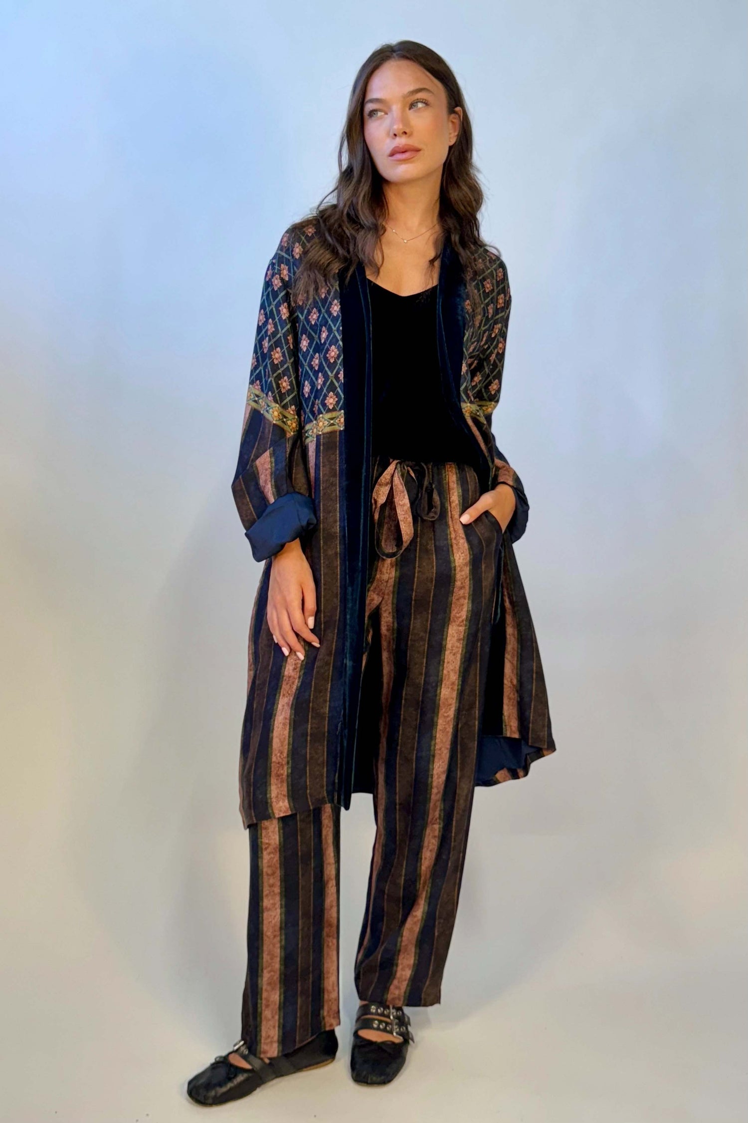 Kimono Bordato Velluto
