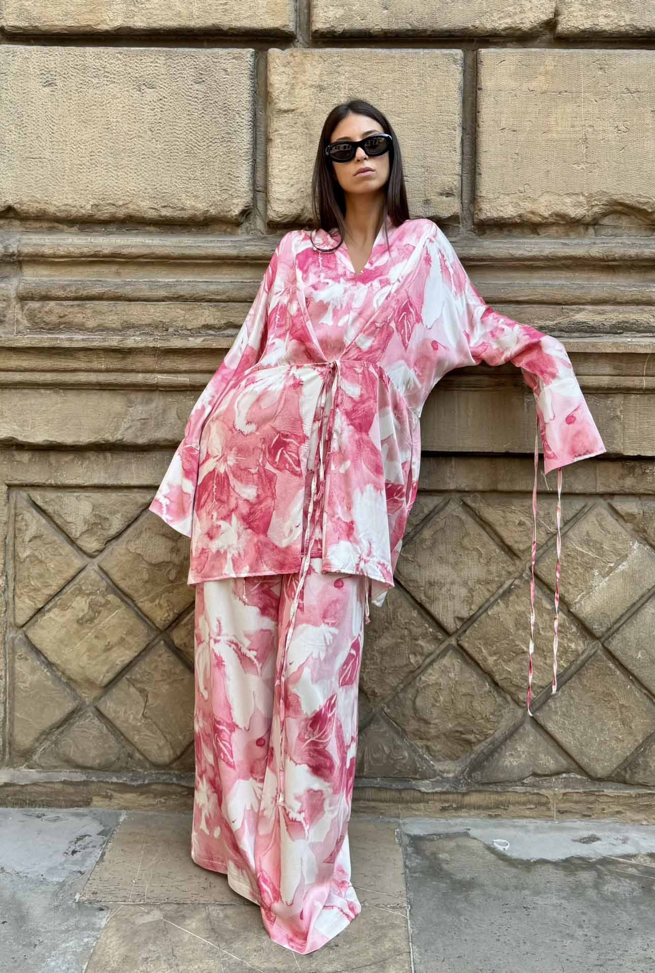 Pantalone a completo kimono Flora