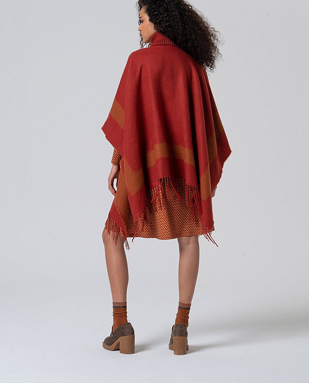 Poncho in Tessuto