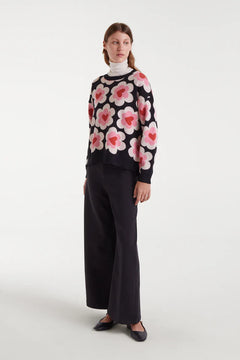 Maglione in maglia jacquard con stampa SweetHeart