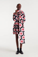 Sciarpa in maglia jacquard con stampa a cuore