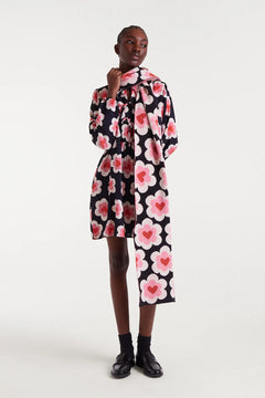 Sciarpa in maglia jacquard con stampa a cuore