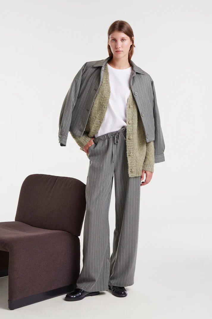 Pantalone gessato grigio