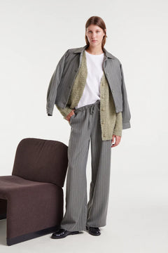 Pantalone gessato grigio