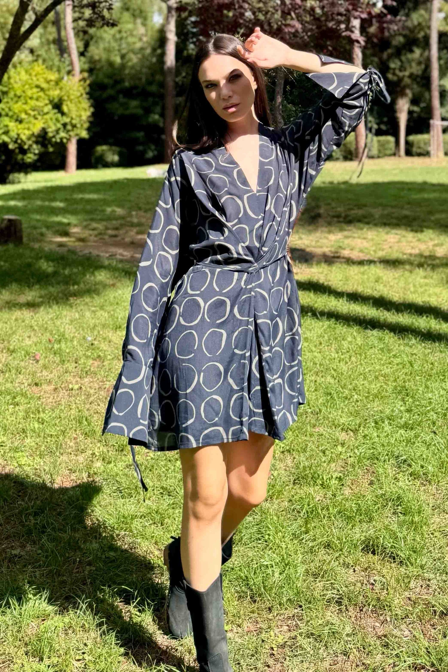 Abito Kimono Corto Zaffiro
