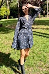 Abito Kimono Corto Zaffiro