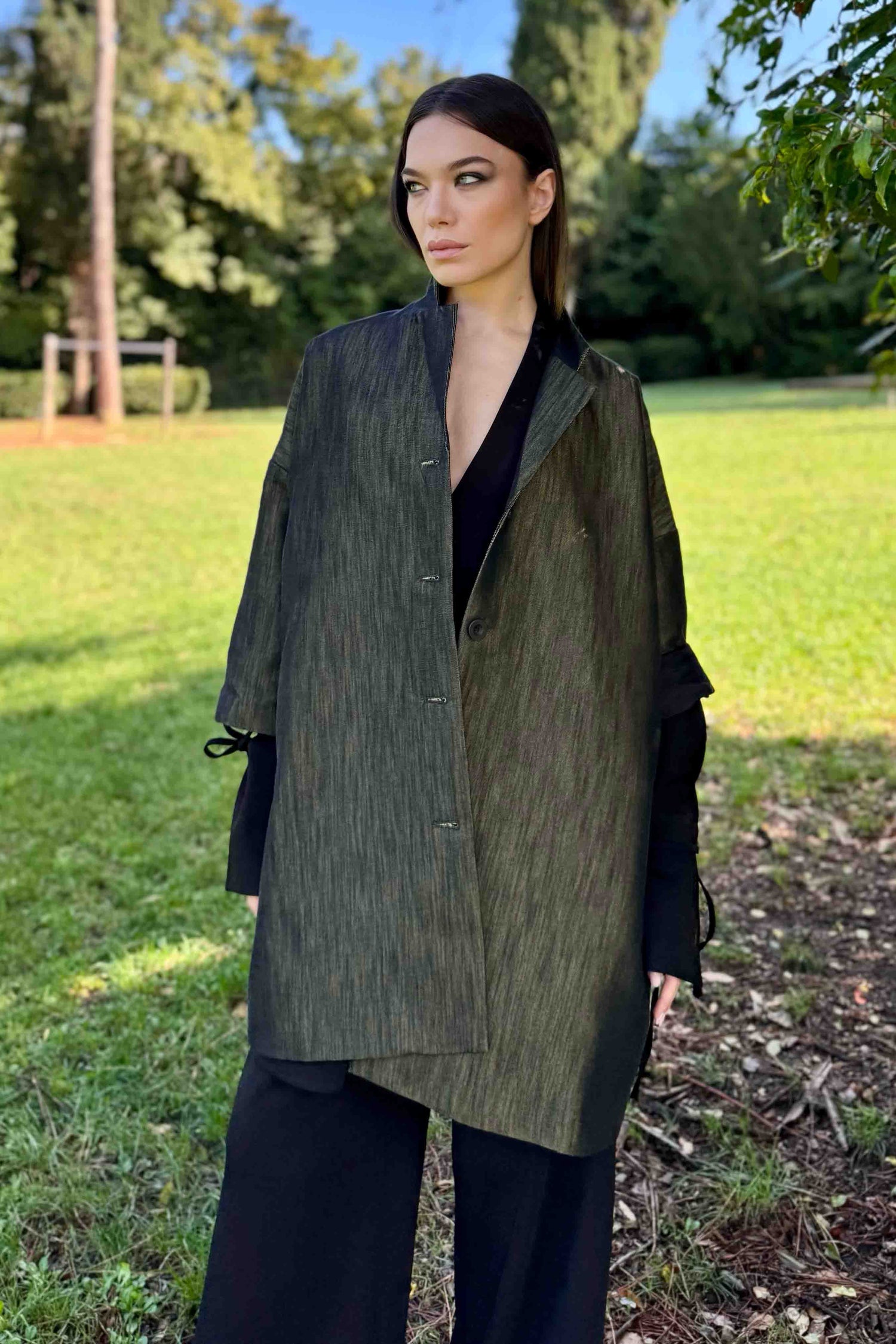 Giacca Kimono Denim Oro
