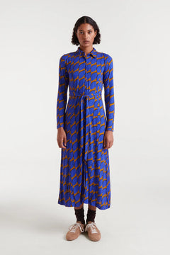 Abito lungo con piccola stampa Skouros