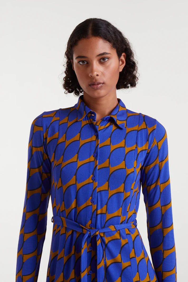 Abito lungo con piccola stampa Skouros