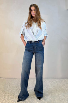 Jeans Dritto Tasche Americana